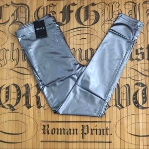 SOLD Forever 21 Silver Metallic Leggings SOLD